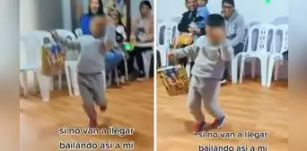 Niño demuestra sus mejores pasos de tunantada al ingresar a cumpleaños: "Entrada épica"