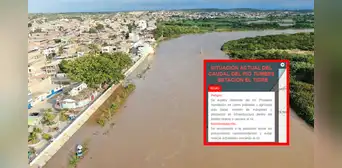 Senamhi advierte que río Tumbes está en el máximo umbral de peligro y registró su mayor caudal del 2023 Senamhi advierte que río Tumbes está en el máximo umbral de peligro y registró su mayor caudal del 2023