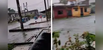 Loreto: reportan calles inundadas tras intensas lluvias en Iquitos Loreto: reportan calles inundadas tras intensas lluvias en Iquitos