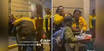 Vigilantes celebraron cumpleaños de mujer ambulante y transeúntes lo festejan: “¡Qué hermoso!” Vigilantes celebraron cumpleaños de mujer ambulante y transeúntes lo festejan: “¡Qué hermoso!”