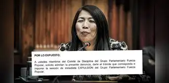 Congreso: Piden expulsar a María Cordero de bancada Fuerza Popular por recorte de sueldos Congreso: Piden expulsar a María Cordero de bancada Fuerza Popular por recorte de sueldos