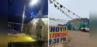 Chiclayo: equilibrista cayó desde gran altura al intentar cruzar por cable con una bicicleta Chiclayo: equilibrista cayó desde gran altura al intentar cruzar por cable con una bicicleta