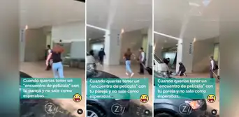 Pareja intenta protagonizar ‘encuentro de película’ en aeropuerto, pero no sale como esperaban Pareja intenta protagonizar ‘encuentro de película’ en aeropuerto, pero no sale como esperaban