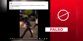 No, video que muestra cómo un "policía" arroja al suelo a una mujer no fue grabado en Francia