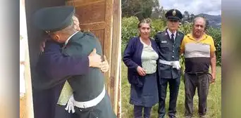 Cadete de la Policía sorprendió a sus abuelitos en Cajamarca: “No se olvidan las raíces” Cadete de la Policía sorprendió a sus abuelitos en Cajamarca: “No se olvidan las raíces”