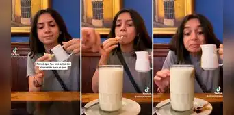 Extranjera confunde el café con salsa de chocolate y causa furor: “Pensé que era para el pan” Extranjera confunde el café con salsa de chocolate y causa furor: “Pensé que era para el pan”