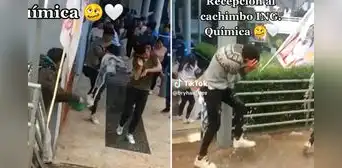 Cachimbos terminan empapados tras bienvenida a universidad en Puno: “¿Y los celulares?” Cachimbos terminan empapados tras bienvenida a universidad en Puno: “¿Y los celulares?”