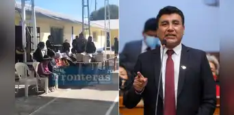 ¡Fuera, fuera!: ciudadanos en Puno abuchean a congresista Óscar Zea