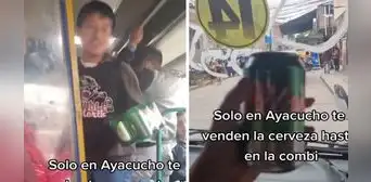 Sube a combi en Ayacucho y se sorprende de que le vendan cerveza: "Negocio es negocio" Sube a combi en Ayacucho y se sorprende de que le vendan cerveza: "Negocio es negocio"