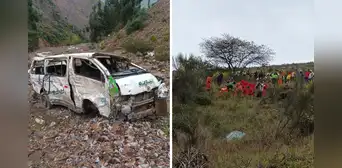 Pareja de esposos muere luego de que combi en la que viajaban cayera a un abismo en Áncash