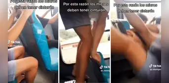 Peruano sale volando de su asiento en el micro tras pasar por rompemuelle:  “Se le reinició el Windows”