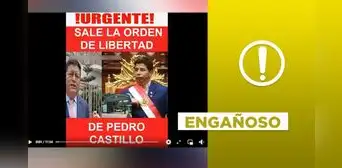 No hay evidencia de alguna “orden de libertad” a favor de Pedro Castillo No hay evidencia de alguna “orden de libertad” a favor de Pedro Castillo