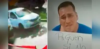 Estas son las imágenes del auto blanco que seguía al odontólogo el día de su secuestro
