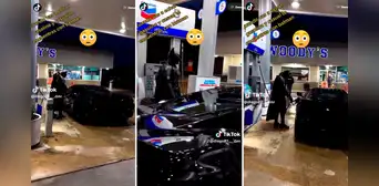El 'Caballero de la noche' se quedó sin gasolina: Batman va a grifo para llenar el tanque de su batimóvil El 'Caballero de la noche' se quedó sin gasolina: Batman va a grifo para llenar el tanque de su batimóvil