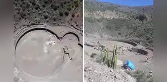 Construyen plaza de toros en medio del cráter de un volcán en Arequipa Construyen plaza de toros en medio del cráter de un volcán en Arequipa