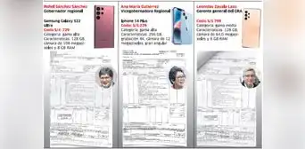 Con dinero público compran celulares top para Rohel Sánchez, Gutiérrez y Zavala