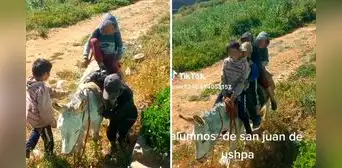“Recogiendo pasajeros, profe”: niños llegan a su escuela montados en burro en Huánuco “Recogiendo pasajeros, profe”: niños llegan a su escuela montados en burro en Huánuco