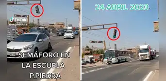 Semáforo 'colgante' de Puente Piedra causa sensación entre los cibernautas: "Resistió por el honor" Semáforo 'colgante' de Puente Piedra causa sensación entre los cibernautas: "Resistió por el honor"