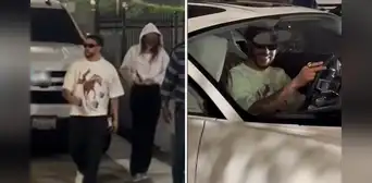 Bad Bunny y Kendall Jenner son captados paseando en lujoso Bugatti en Los Ángeles