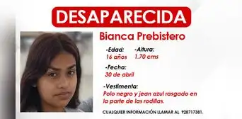 Familiares de joven desaparecida solicitan ayuda urgente para encontrar a la menor de 16 años