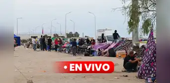Crisis en la frontera Perú-Chile: ciudadanos extranjeros se enfrentan a la PNP Crisis en la frontera Perú-Chile: ciudadanos extranjeros se enfrentan a la PNP