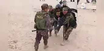 Enfrentamiento en la frontera con Chile deja a 3 policías heridos Enfrentamiento en la frontera con Chile deja a 3 policías heridos