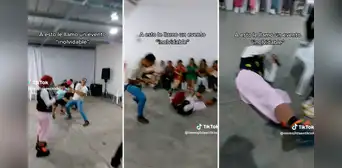 Payasito termina arrastrado en el juego de la soga en plena fiesta: "Es parte del show"