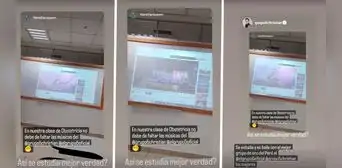Estudiantes de Obstetricia escuchan canciones del Grupo 5 en plena clase: “Así se estudia mejor, ¿verdad?”