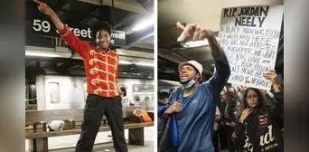 Imitador de Michael Jackson de 30 años es estrangulado en pleno tren de EE. UU. Imitador de Michael Jackson de 30 años es estrangulado en pleno tren de EE. UU.