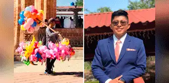 Joven que vendía globos se graduó en universidad: "Se burlaron de mí, no hay trabajo vergonzoso" Joven que vendía globos se graduó en universidad: "Se burlaron de mí, no hay trabajo vergonzoso"