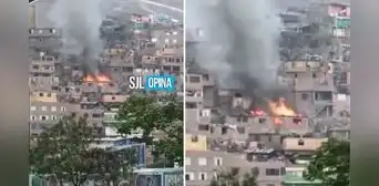 SJL: registran incendio en vivienda cerca de estación Caja de Agua