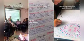 Estudiante compara sus apuntes para las fijas del parcial con los de su compañera y se lleva gran sorpresa