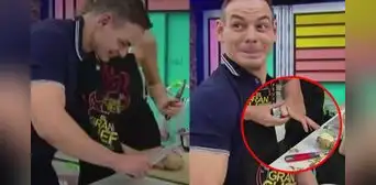 Mark Vito se corta los dedos al pelar papas para el lomo saltado en "El gran chef" Mark Vito se corta los dedos al pelar papas para el lomo saltado en "El gran chef"