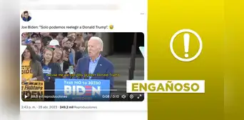 No, el presidente de Estados Unidos no pidió a la población reelegir a Donald Trump
