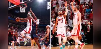 Fuertes en casa: Miami Heat venció 105-86 a los New York Knicks por los Playoffs de la NBA Fuertes en casa: Miami Heat venció 105-86 a los New York Knicks por los Playoffs de la NBA