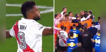 Borja marcó gol al último y se desató batalla campal entre jugadores de Boca y River Borja marcó gol al último y se desató batalla campal entre jugadores de Boca y River