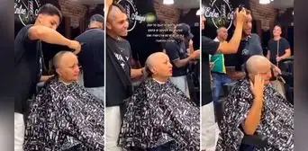 Barberos se rapan el cabello para solidarizarse con mujer que padece cáncer: “Mis respetos” Barberos se rapan el cabello para solidarizarse con mujer que padece cáncer: “Mis respetos”