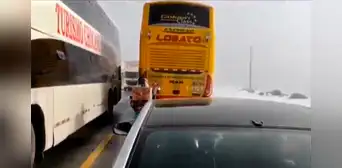 Carretera Central: vehículos se encuentran varados en Ticlio tras nevada Carretera Central: vehículos se encuentran varados en Ticlio tras nevada