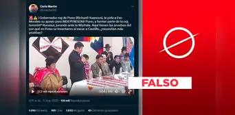 No, gobernador de Puno, Richard Hancco, no le pidió a Evo Morales independizar la región No, gobernador de Puno, Richard Hancco, no le pidió a Evo Morales independizar la región