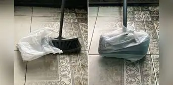 ¿Por qué debes colocar siempre una bolsa en tu escoba antes de barrer?