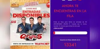 Fans del Grupo 5 en Arequipa esperan por entradas en Teleticket: "Segunda fecha, por favor"