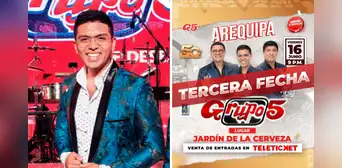 Grupo 5 en Arequipa: empieza venta de entradas para su tercera fecha