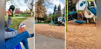 Mujer tiene fantástica idea para balancear a su perrito en el columpio: “Qué comodidad” Mujer tiene fantástica idea para balancear a su perrito en el columpio: “Qué comodidad”