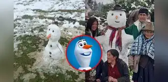 ¡Olaf en Cusco! Niños y pobladores construyen muñecos de nieve tras nevada ¡Olaf en Cusco! Niños y pobladores construyen muñecos de nieve tras nevada