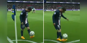Ultras del PSG silban a Messi y este les responde con 'dominaditas' en el córner