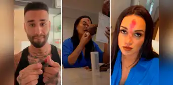 Jota Benz le hace cruel broma a Angie Arizaga por cortarle la barba mientras dormía Jota Benz le hace cruel broma a Angie Arizaga por cortarle la barba mientras dormía