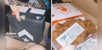 Joven camufla su combo de Popeyes en una caja de Converse para entrar al cine: “Buena idea” Joven camufla su combo de Popeyes en una caja de Converse para entrar al cine: “Buena idea”