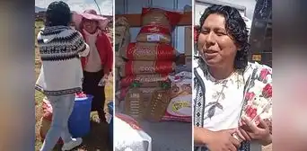 Día de la Madre: cantante Edson Morales regaló canastas a mamás de bajos recursos en Puno