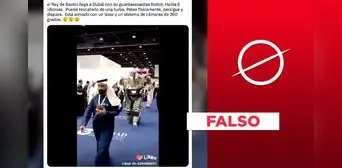 ¿Guardaespaldas robot? No, este video no muestra al rey de Baréin en Dubái con ese artefacto