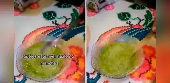 Mujer prepara una salsa verde, pero es tan picante que le sale 'chispas’: “Lo hizo con explosivos” Mujer prepara una salsa verde, pero es tan picante que le sale 'chispas’: “Lo hizo con explosivos”